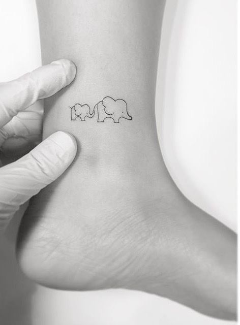 99 hình xăm con voi mini dễ thương độc lạ - Genztattoo