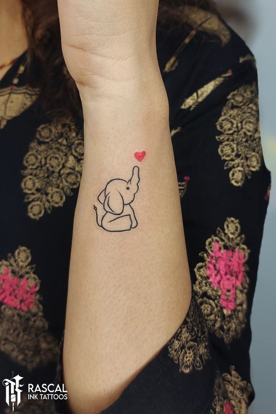 99 hình xăm con voi mini dễ thương độc lạ - Genztattoo