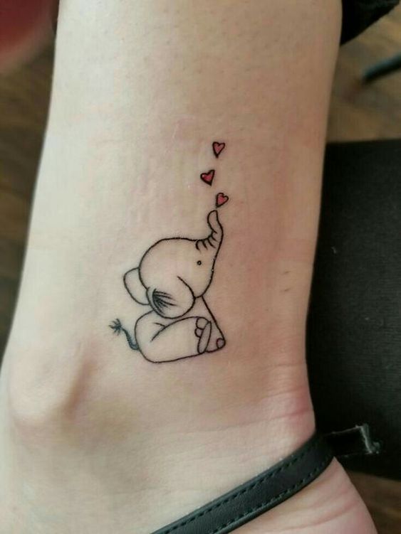99 hình xăm con voi mini dễ thương độc lạ - Genztattoo