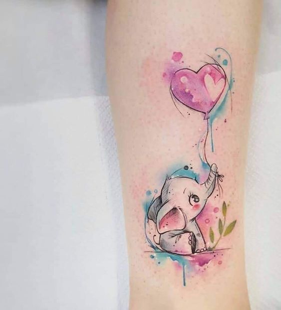 99 hình xăm con voi mini dễ thương độc lạ - Genztattoo