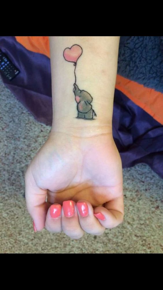 99 hình xăm con voi mini dễ thương độc lạ - Genztattoo