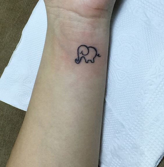 99 hình xăm con voi mini dễ thương độc lạ - Genztattoo