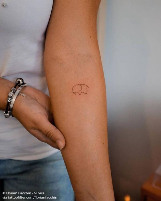 99 hình xăm con voi mini dễ thương độc lạ - Genztattoo