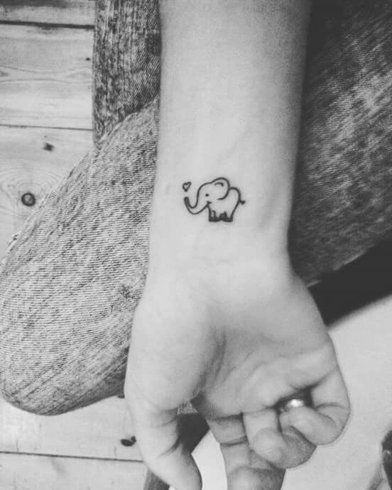 99 hình xăm con voi mini dễ thương độc lạ - Genztattoo