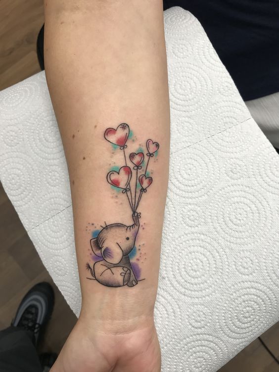 99 hình xăm con voi mini dễ thương độc lạ - Genztattoo