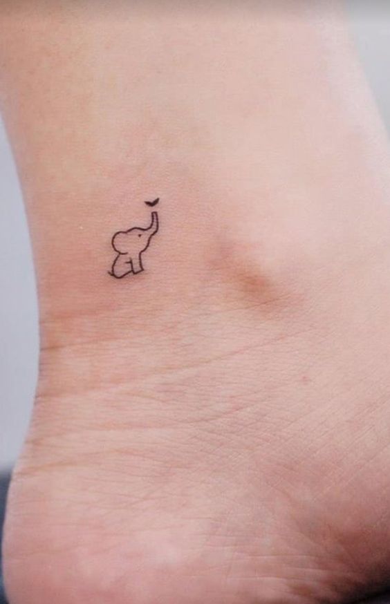 99 hình xăm con voi mini dễ thương độc lạ - Genztattoo