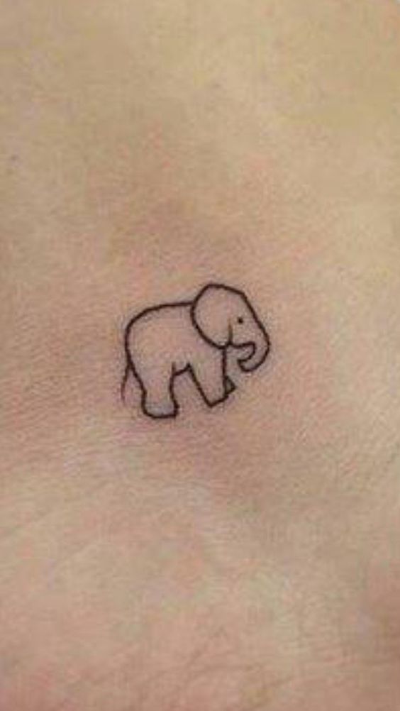 99 hình xăm con voi mini dễ thương độc lạ - Genztattoo