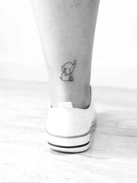 99 hình xăm con voi mini dễ thương độc lạ - Genztattoo