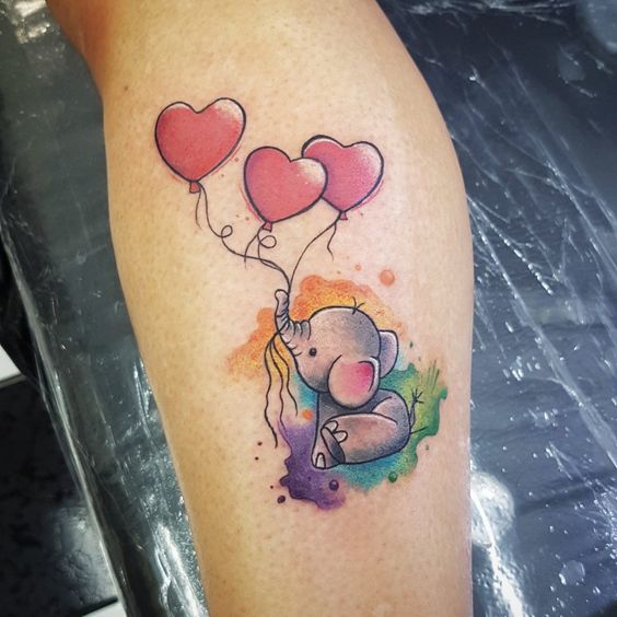 99 hình xăm con voi mini dễ thương độc lạ - Genztattoo