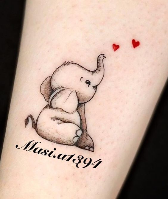99 hình xăm con voi mini dễ thương độc lạ - Genztattoo