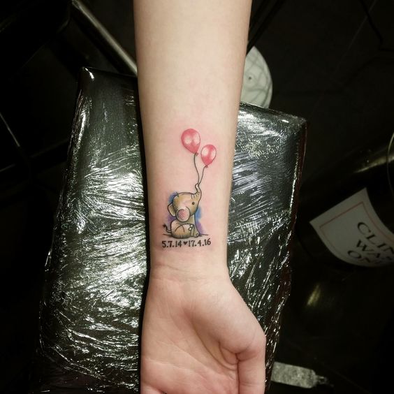 99 hình xăm con voi mini dễ thương độc lạ - Genztattoo