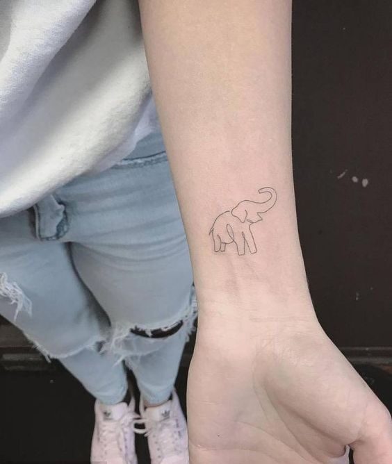 99 hình xăm con voi mini dễ thương độc lạ - Genztattoo
