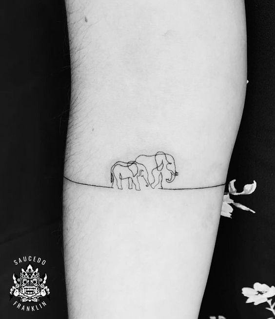99 hình xăm con voi mini dễ thương độc lạ - Genztattoo