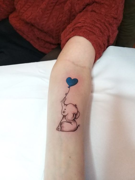 99 hình xăm con voi mini dễ thương độc lạ - Genztattoo