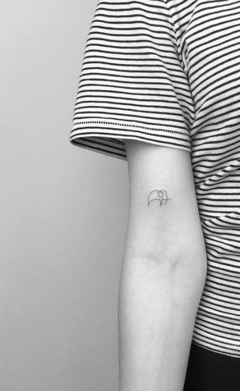 99 hình xăm con voi mini dễ thương độc lạ - Genztattoo