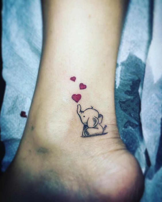 99 hình xăm con voi mini dễ thương độc lạ - Genztattoo