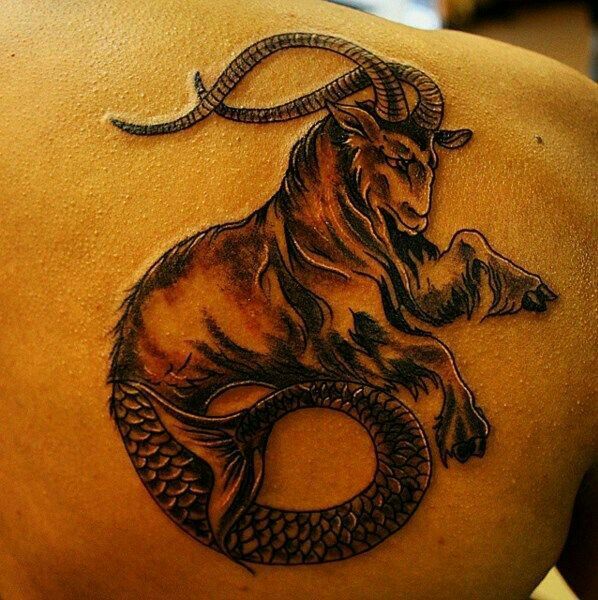 Hình xăm linh vật Ma Kết trên vai 99 hình xăm cung ma kết đẹp và ý nghĩa mang phong thủy tốt - Genztattoo