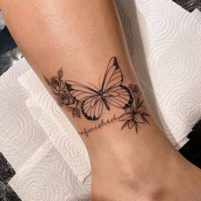 Hình xăm bướm và hoa cực chất Gợi ý các vị trí xăm đẹp cho nữ, hơn 200 mẫu để lựa chọn - Genztattoo