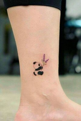 Hình xăm gấu trúc ở chân Gợi ý các vị trí xăm đẹp cho nữ, hơn 200 mẫu để lựa chọn - Genztattoo