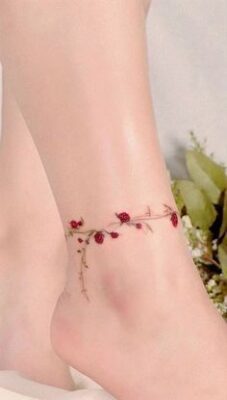 Hình xăm vòng hoa ở mắt cá chân Gợi ý các vị trí xăm đẹp cho nữ, hơn 200 mẫu để lựa chọn - Genztattoo