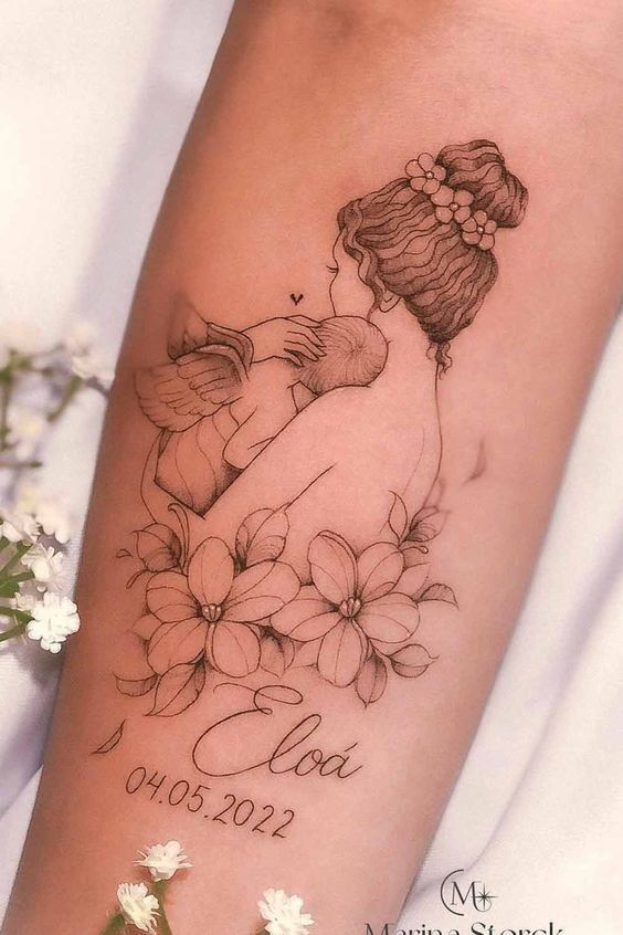 mẫu tattoo về tình mẹ cao cả ý nghĩa