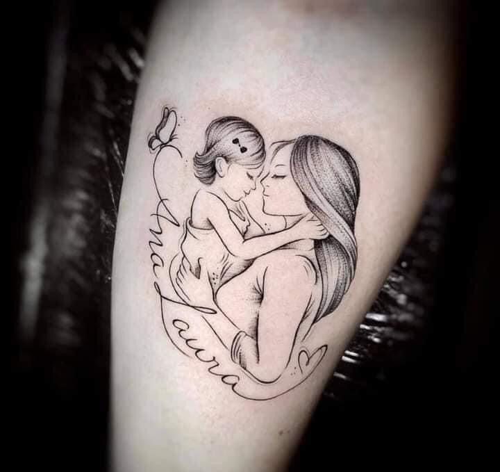 tattoo mẫu mẹ và con gái cực đẹp