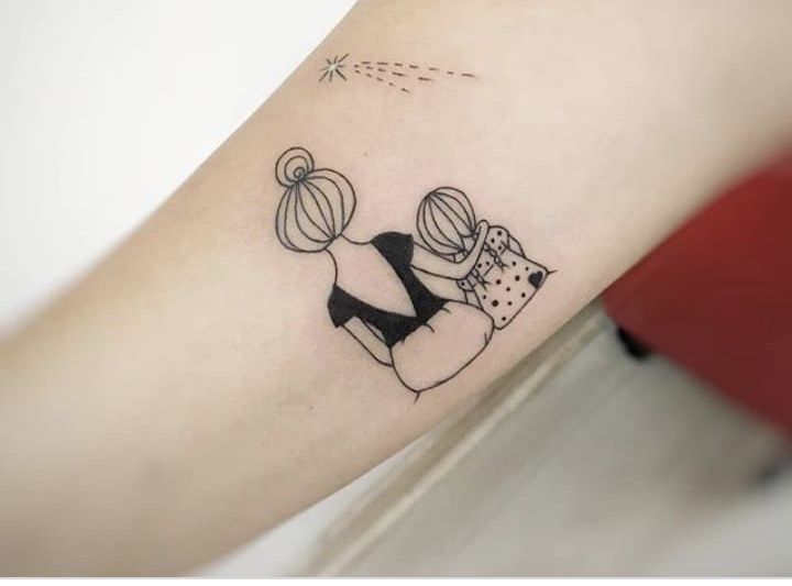 mẫu tattoo mẹ và con gái