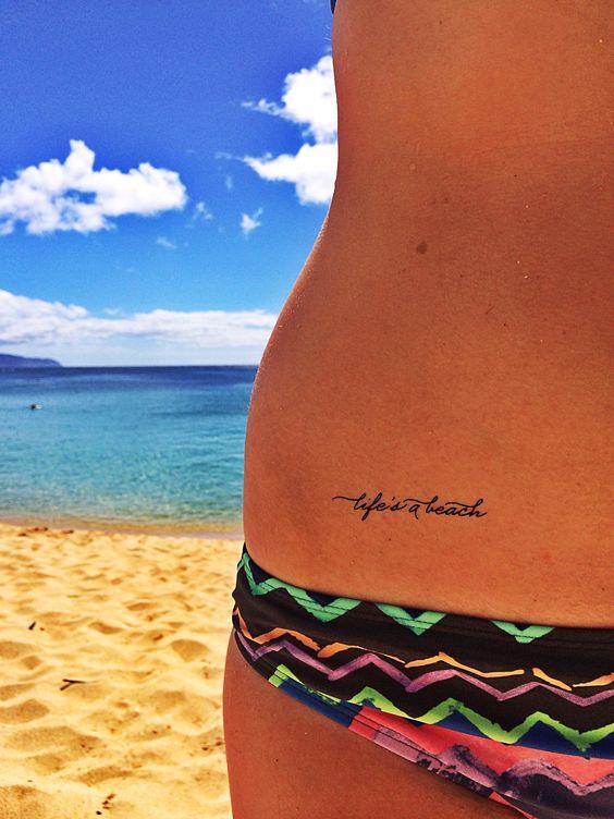 kiểu tattoo mini dòng chữ ở eo đẹp kiểu tattoo mini dòng chữ ở eo đẹp