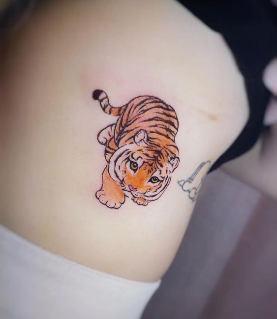 hình xăm mini tuổi hổ dễ thương tattoo mini tuổi hổ cute