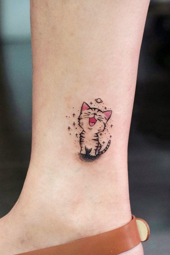 Hình xăm mèo con mini dễ thương cho người sinh năm con thỏ hình xăm mini mèo con cute cho người tuổi mão