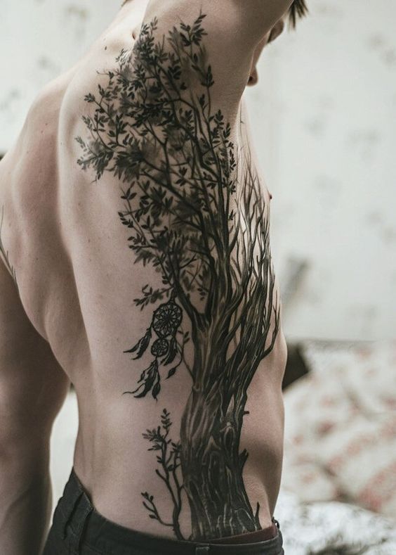hình xăm cỏ bên hông cực kỳ nghệ thuật Top 888+ hình xăm bên hông siêu cuốn hút - Genztattoo