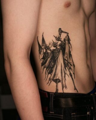 hình xăm ma quái ở hông Top 888+ hình xăm bên hông siêu cuốn hút - Genztattoo