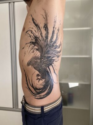 hình xăm chim cánh bên hông nam Top 888+ hình xăm bên hông siêu cuốn hút - Genztattoo