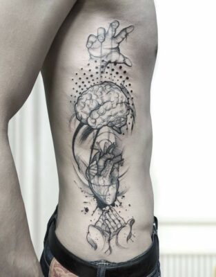 Hình xăm nghệ thuật ở bên hông nam Top 888+ hình xăm bên hông siêu cuốn hút - Genztattoo