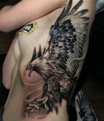 hình xăm đại bàng ở bên hông cho nam Top 888+ hình xăm bên hông siêu cuốn hút - Genztattoo