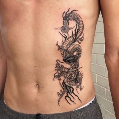 hình xăm rồng đẹp ở hông Top 888+ hình xăm bên hông siêu cuốn hút - Genztattoo