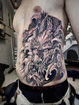 hình xăm rồng hùng mạnh ở hông cho nam giới Top 888+ hình xăm bên hông siêu cuốn hút - Genztattoo