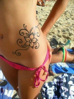 Thiết kế hoa đơn giản cho nữ Top 888+ hình xăm bên hông siêu cuốn hút - Genztattoo