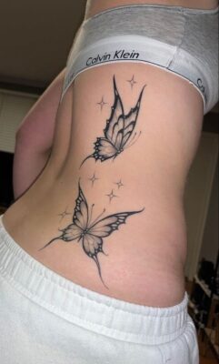 hình xăm con bướm bên hông siêu nữ tính Top 888+ hình xăm bên hông siêu cuốn hút - Genztattoo
