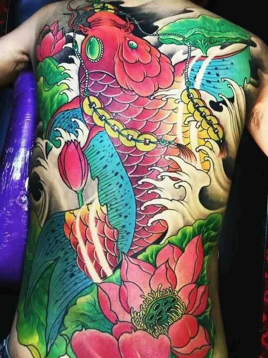 Top 99+ mẫu hình xăm cá chép ngậm đồng tiền đẹp - Genztattoo