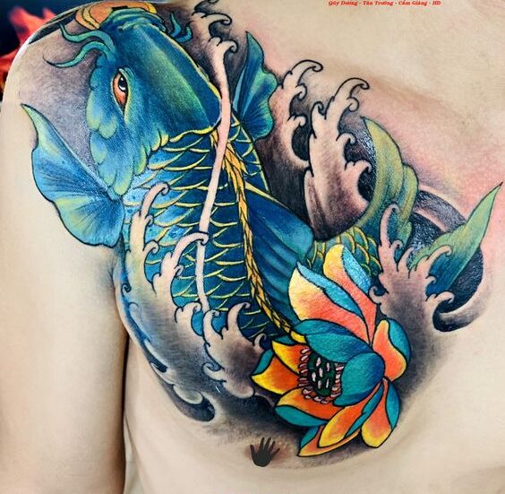 Top 99+ mẫu hình xăm cá chép ngậm đồng tiền đẹp - Genztattoo