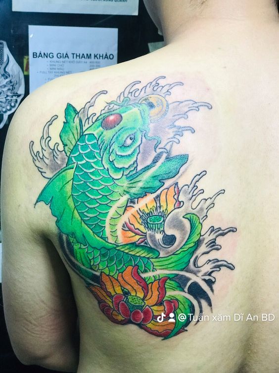 Top 99+ mẫu hình xăm cá chép ngậm đồng tiền đẹp - Genztattoo