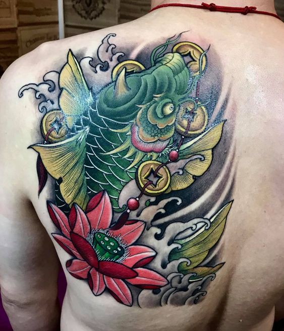 Top 99+ mẫu hình xăm cá chép ngậm đồng tiền đẹp - Genztattoo