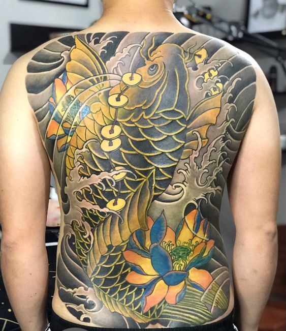 Top 99+ mẫu hình xăm cá chép ngậm đồng tiền đẹp - Genztattoo