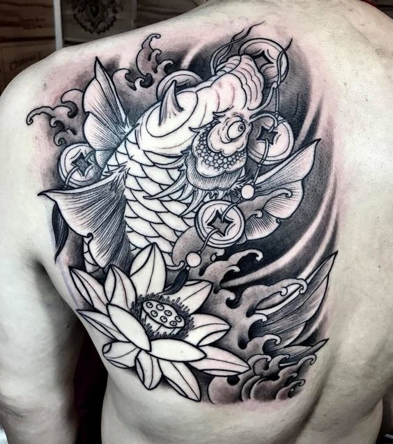 Top 99+ mẫu hình xăm cá chép ngậm đồng tiền đẹp - Genztattoo