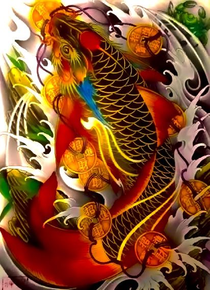 Top 99+ mẫu hình xăm cá chép ngậm đồng tiền đẹp - Genztattoo