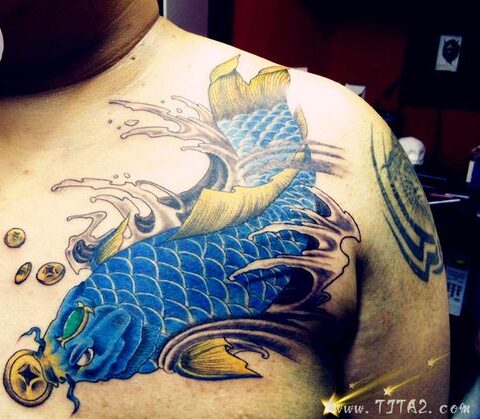 Top 99+ mẫu hình xăm cá chép ngậm đồng tiền đẹp - Genztattoo