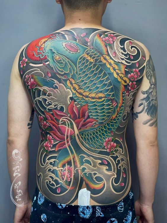 Top 99+ mẫu hình xăm cá chép ngậm đồng tiền đẹp - Genztattoo