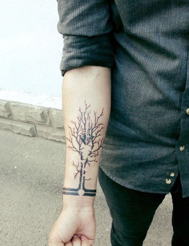 Hình xăm cành cây khô ở tay Top 400+ hình xăm cẳng tay cho nam nữ được chọn lọc - Genztattoo