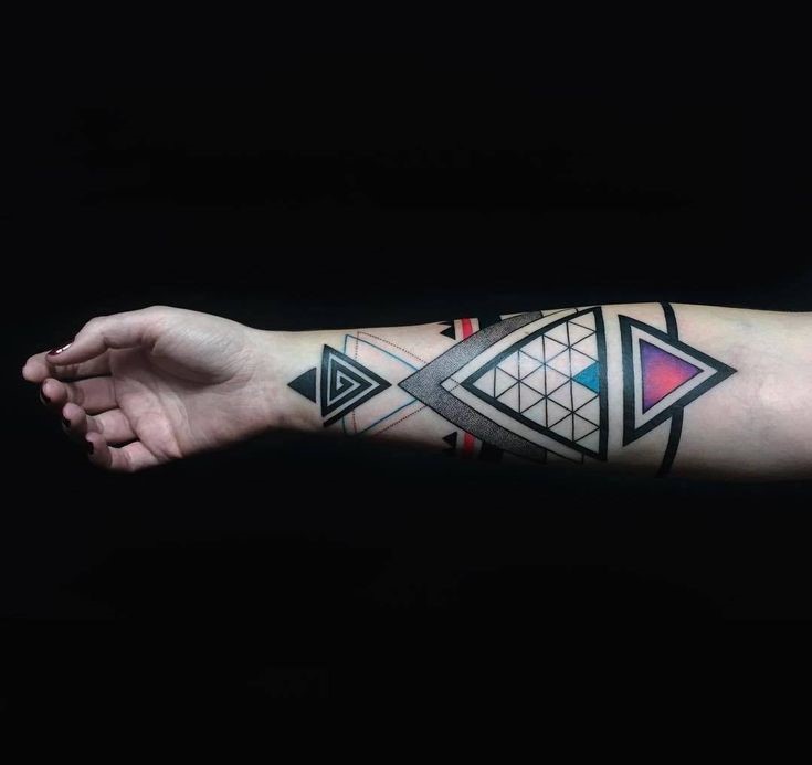 hình xăm tam giác trên cánh tay Top 400+ hình xăm cẳng tay cho nam nữ được chọn lọc - Genztattoo